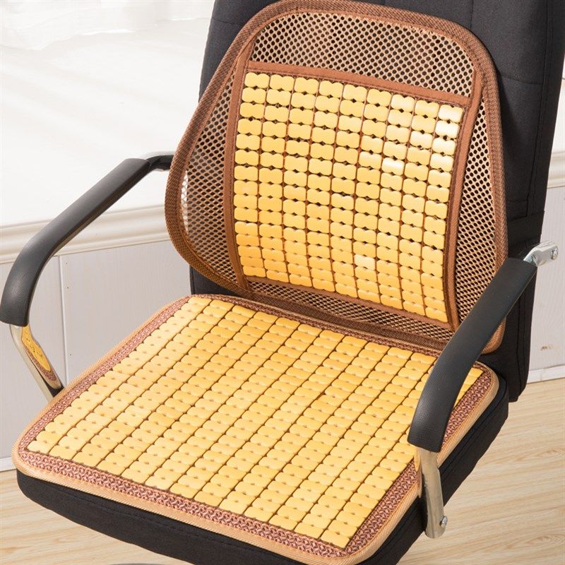 坐垫办公室久坐带腰靠防滑椅子竹垫学生家用汽车夏季凉垫竹片垫子,居家布艺,椅垫,淘宝优惠券,粉丝福利购,淘宝优惠卷