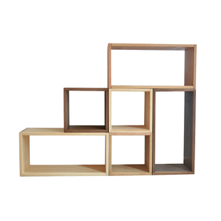 实木小方格柜自由组合北欧日式收纳框储物柜小书架红橡床头柜