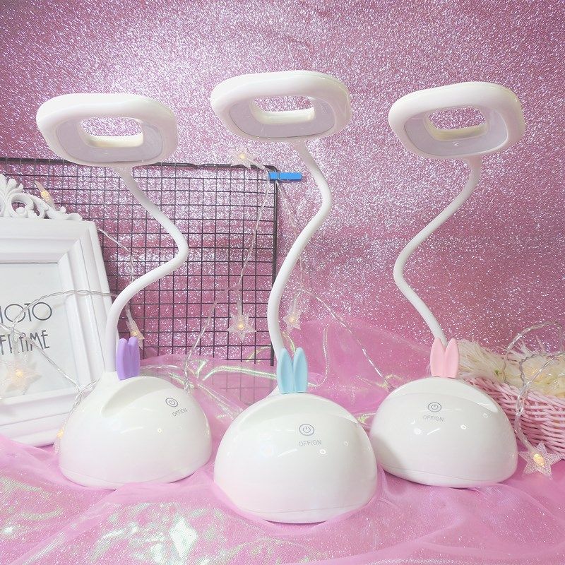 USB可充电LED小台灯护眼书桌大学生宿舍寝室卡通可爱少女卧室床头,家装灯饰光源,阅读台灯(护眼灯/写字灯),淘宝优惠券,粉丝福利购,淘宝优惠卷