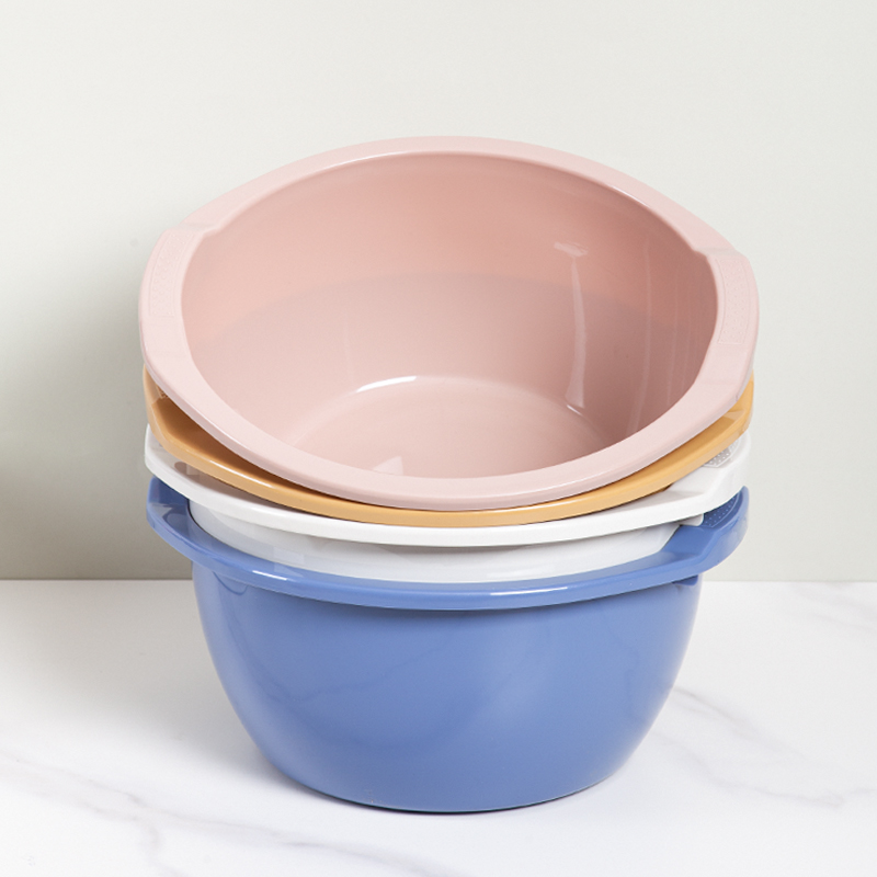 加厚耐用双耳洗脸盆加深塑料盆家用大号盆子洗衣洗澡盆宿舍洗脚盆