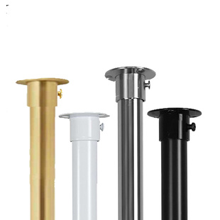 不锈钢加厚打孔金色窗帘杆罗马杆浴帘杆门帘杆晾衣杆两头装衣橱杆