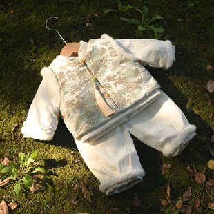 周岁礼服男宝宝唐装一岁过年衣服套装婴儿中式抓周服男童冬季汉服