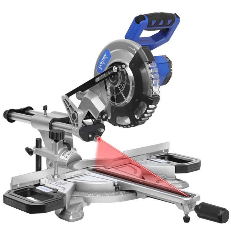 LUXTER洛克士8寸多功能 锂电锯充电式无线大功率界铝切割机斜切锯