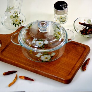 韩国家用韩式泡面玻璃碗汤碗钢化微波炉专用碗沙拉碗带盖大号圆碗