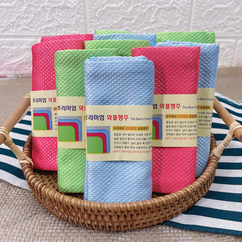 韩国加厚不掉毛家务保洁擦玻璃酒杯镜子不留水印无水印痕鱼鳞抹布