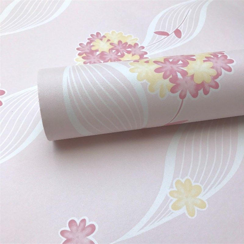 自粘PVC防水加厚立体压纹田园风格温馨卧室壁纸翻新贴纸墙纸贴画