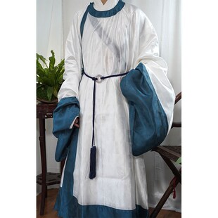 惜物国风 明制汉服定制多宝格纹暗花纱襕衫圆领袍书生进士服