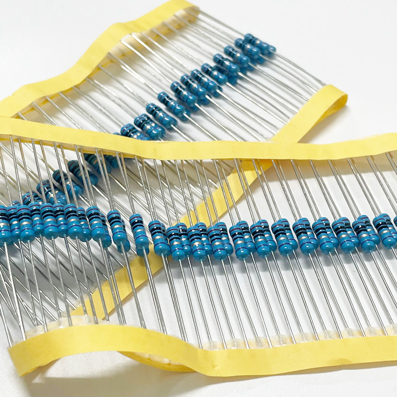 1/2W金属膜电阻1%五色环 1欧 10R 100R120欧 1K 10K 100K 1M 4.7K