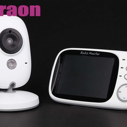 货源VB603 3.2寸无线婴儿监视器看护仪双向对讲 夜视测温宝宝