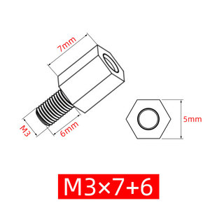 巨本M3镀锌单头六角铁柱单头铁隔离柱单通六角柱支撑间隔柱阴阳柱