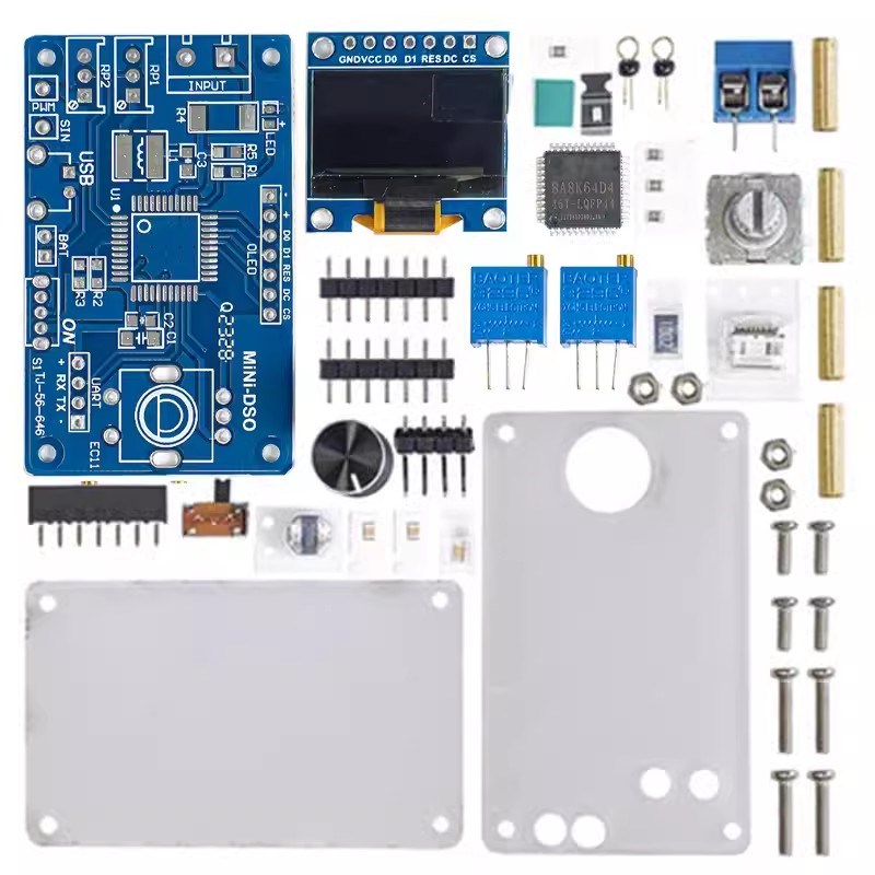 迷你DOS液晶显示示波器套件STC8K8A单K片机电子焊接实训制作散件