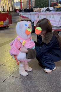 套装女童可爱粉色毛茸茸加绒外套秋冬款2025新款儿童冬季洋气上衣