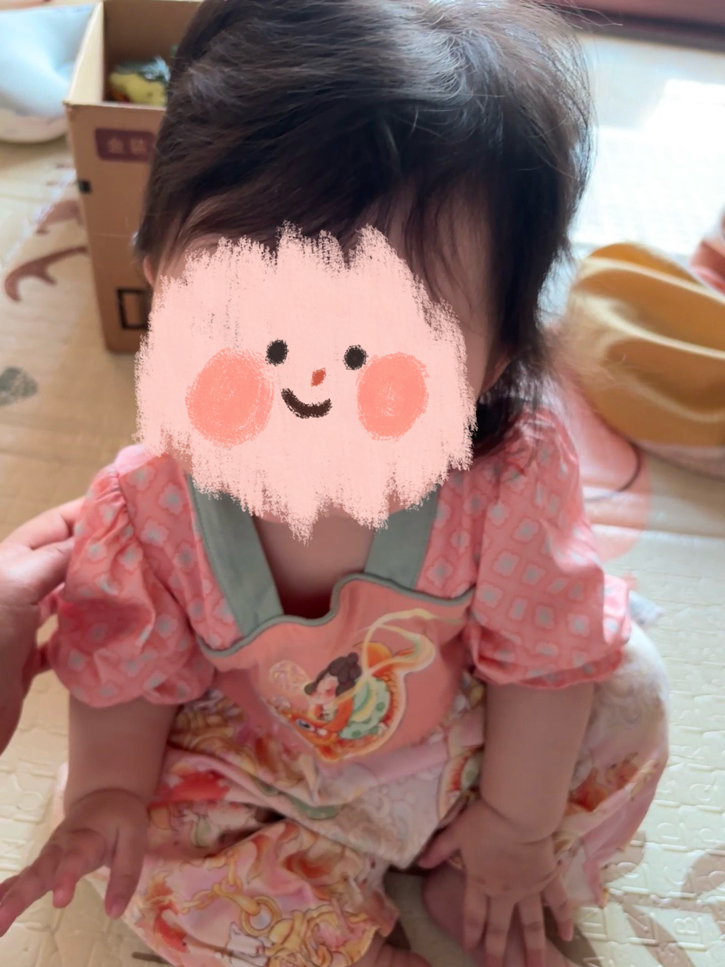 可爱纳福喜庆套装女宝百天礼服婴儿周岁2026连体衣中式国风汉服