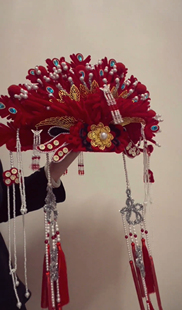 凤冠新款精美扭扭棒戏曲发箍头饰舞台表演头饰非遗手工diy材料包