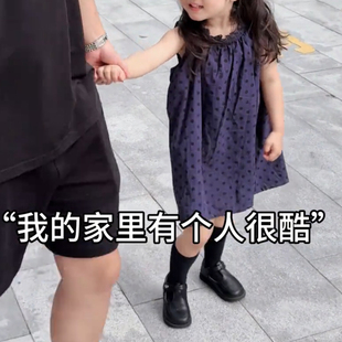 儿童波点背心裙时髦网红小女孩裙子韩版童装女童洋气连衣裙夏季款