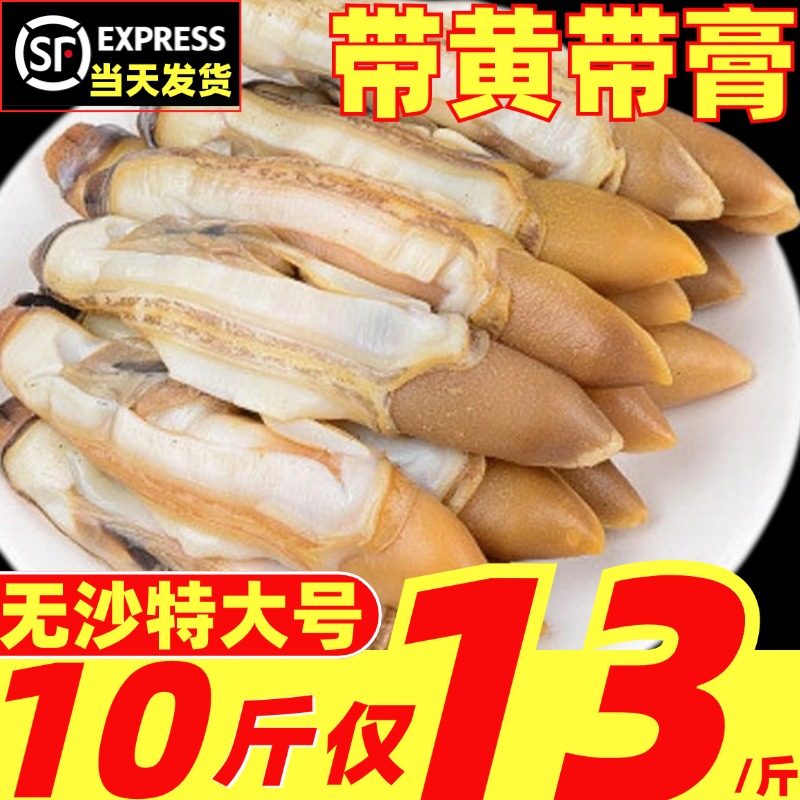 蛏王肉大个去壳蛏子肉竹节蛏冷冻蛏王肉鲜活现剥冷冻圣子肉海鲜