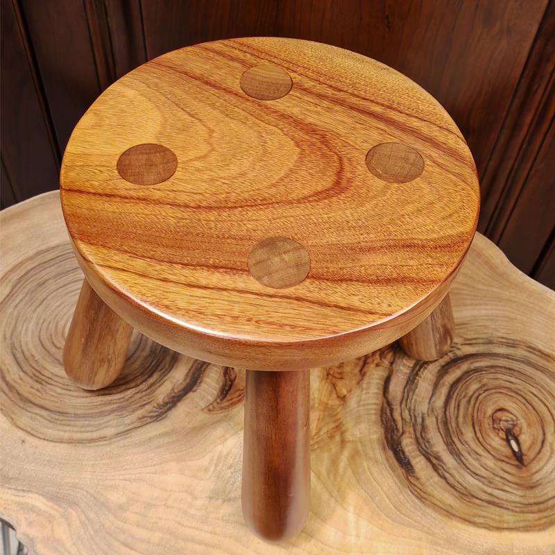 香樟木网红创意圆凳子 实木小凳子家用矮凳 小板凳门口换鞋凳儿童