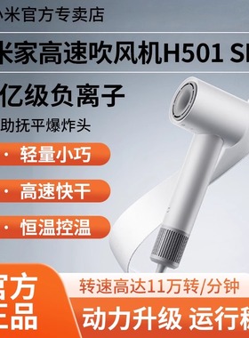 小米高速吹风机H501SE家用大风力负离子护发速干大功率控温吹风筒