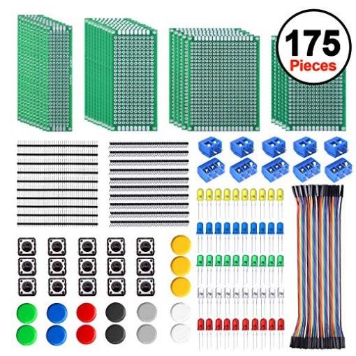 175PCS 电子元器件 PCB板 LED二极管 连接器 接线端子轻触开关
