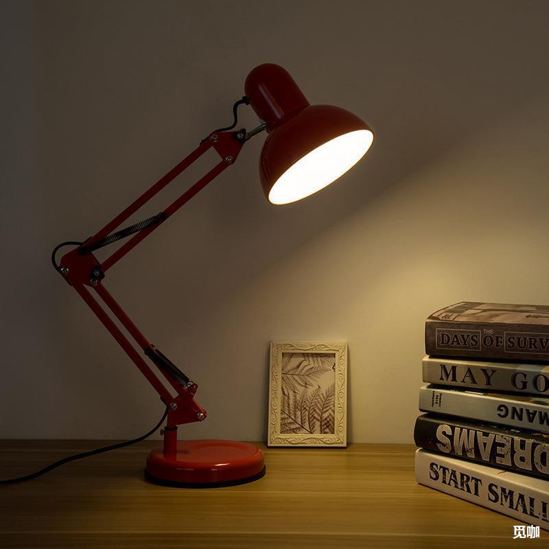 LED护眼学生家用大灯罩 卧室学习阅读工作折叠夹子台灯