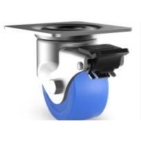 2.5寸载重400KG 低重心蓝色MC尼龙活动轮 安装高度90MM 轮宽38