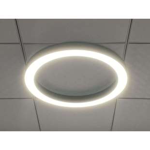 超窄边宽圆环灯铝制吊灯办公线形灯圆形led吸顶灯创意弧线形灯