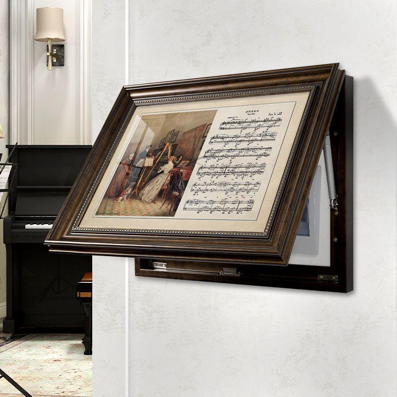 欧式免打孔电表箱装饰画遮挡箱法式复古电闸开关盒配电箱小众挂画