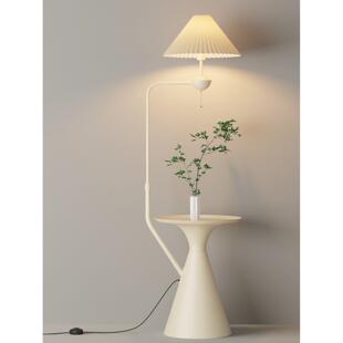 奶油风落地灯客厅床头柜名宿家用书房茶几立式灯橙色氛围台灯