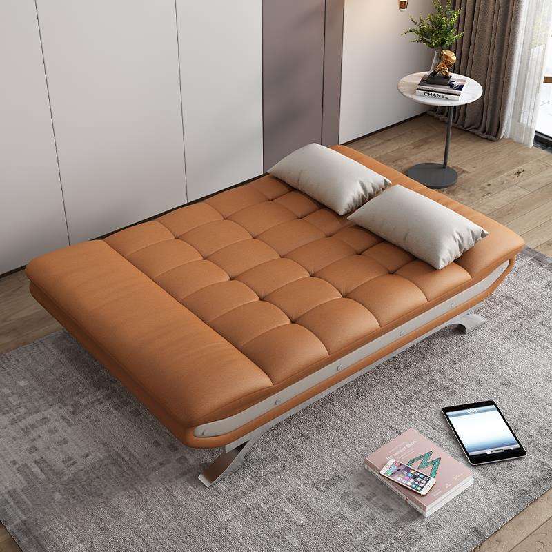 科技布沙发床两用小户型客厅现代简约经济型实木乳胶单双人折叠艺