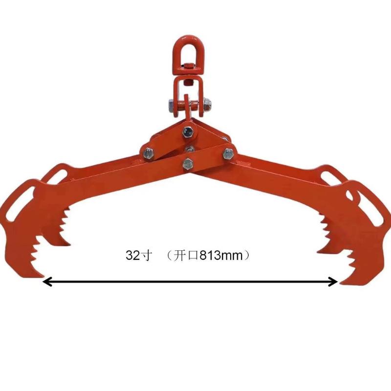 钳夹子钳头夹化肥跨境吊钩起装卸圆管万向圆木夹重型水泥起重木