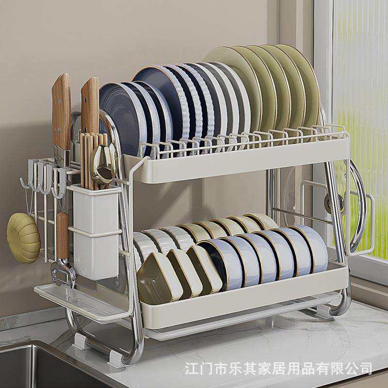厨房碗碟沥水架台面分层撞色沥碗收纳架家用多功能筷子碗盘沥水架,农机/农具/农膜,播种栽苗器/地膜机,淘宝优惠券,粉丝福利购,淘宝优惠卷
