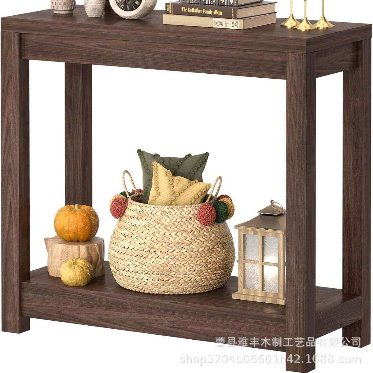 实木置物架落地木质床头柜客厅厨房茶几打印机木架子书架原木柜子