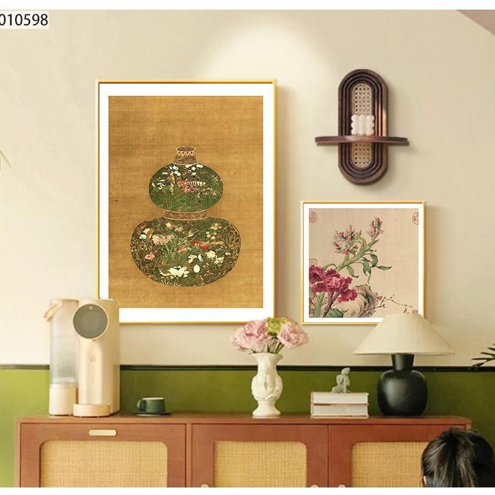 轻法式中古风客厅餐厅装饰画中古奶油风挂画复古法式民宿组合壁画