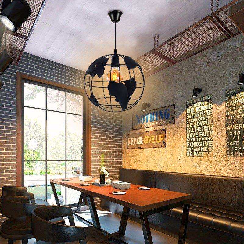 亚马逊跨境复古北欧个性地球仪装饰吊灯客厅灯时尚餐厅创意氛围灯