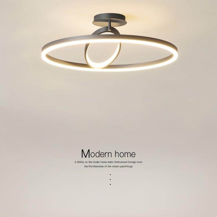 卧室灯黑白创意个性灯具led客厅吸顶灯简约现代北欧几何房间主灯