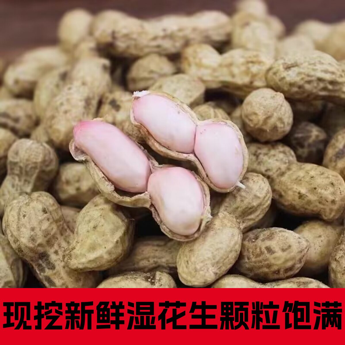 26年新货新鲜现挖带壳花生鲜嫩粉皮湿花生带泥花生可水煮农家自种