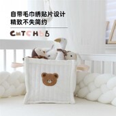 婴儿床收纳袋床边尿不湿片宝宝玩具置物兜拼接床头多功能储物挂袋