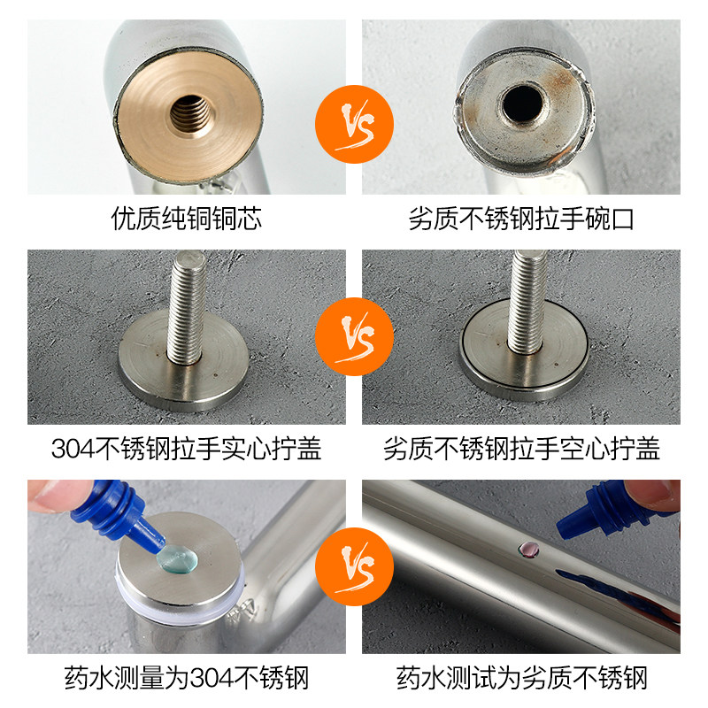 铜芯拉手淋浴房加厚 304不锈钢浴室门玻璃门玫瑰金移门哑黑色把手,基础建材,小拉手,淘宝优惠券,粉丝福利购,淘宝优惠卷