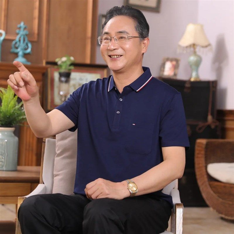 【抗菌红色喜庆】中老年真口袋polo衫男喜爸爸装宽松t恤短袖婚礼,男装,T恤,淘宝优惠券,粉丝福利购,淘宝优惠卷