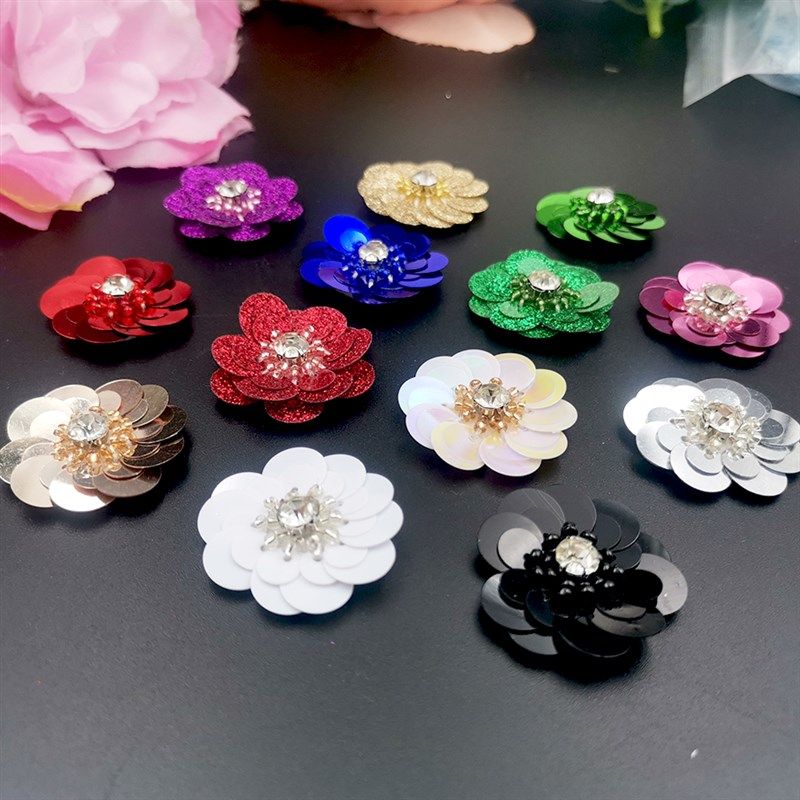 花朵辅料服装立体手工水钻亮片花朵布贴鞋贴装饰贴补丁贴破洞贴,居家布艺,布贴,淘宝优惠券,粉丝福利购,淘宝优惠卷