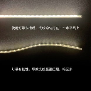 灯带卡槽室内室外吊顶柔性固定直线槽伴侣转角PVC环保透明塑料槽