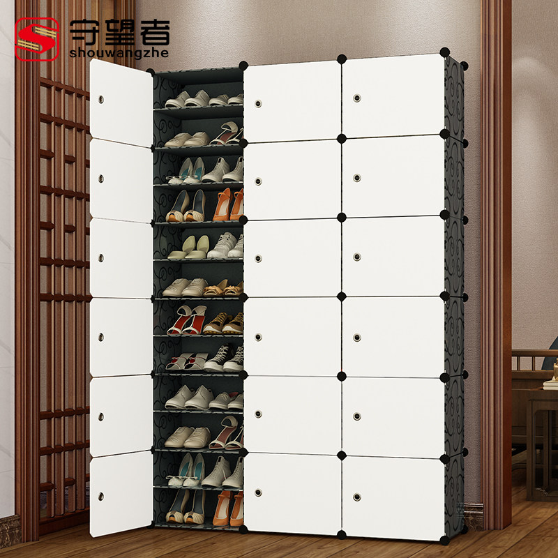 简易鞋柜收纳家用经济型塑料门口多层防尘省空间置物架大容量鞋架