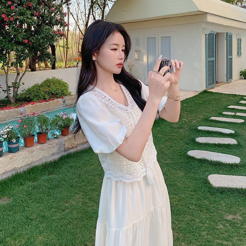 套装裙子女夏装搭配一整套2024新款女装夏季时尚吊带连衣裙两件套