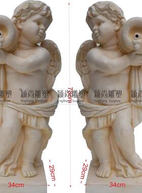 欧式男孩天使扛罐流水喷泉加湿器水景水池鱼池装饰品站立人物摆件