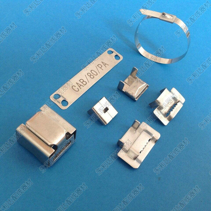 304材质8*300mm不锈钢扎带自锁船用扎带电缆金属100条