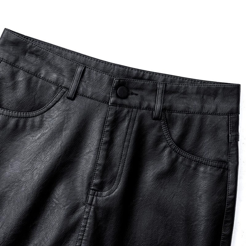 皮裙裤女高腰2024年秋冬新款加绒加厚显瘦外穿PU皮裤短裙皮短裤子