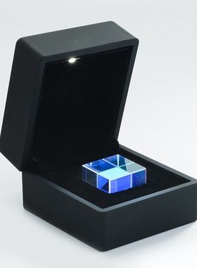 宇宙魔方水晶摆件太阳捕手棱镜光的礼物之立方人造装饰品透明玻璃