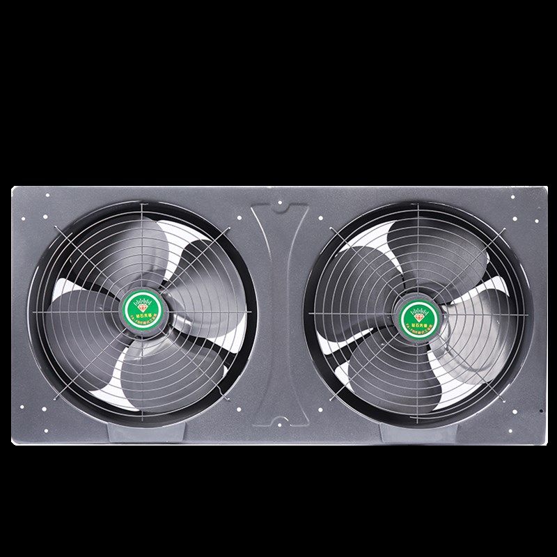 强力大风力静音铁双排风扇12寸换气扇厨房窗台油烟机连排气扇连体