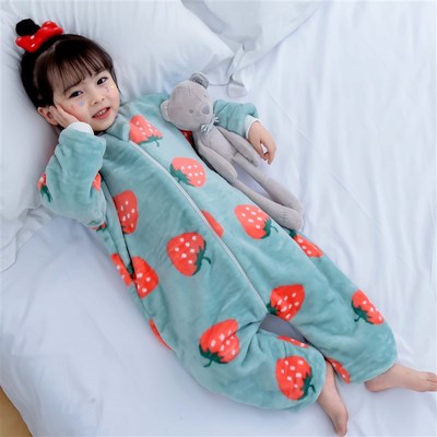 2019新款宝宝连体睡衣加绒加厚珊瑚绒爬服儿童家居婴儿春秋薄款