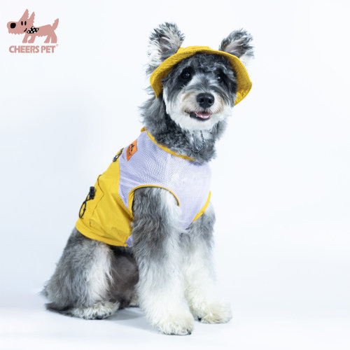 狗狗衣服夏季防晒背心帽子套装
